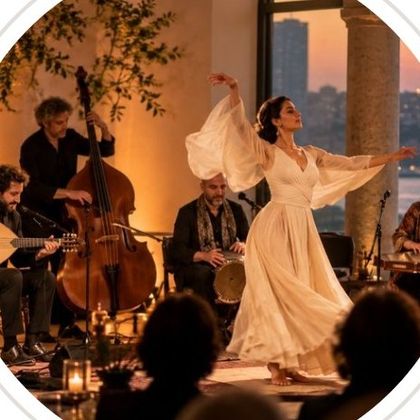 Canlı müzik gecesinde dans